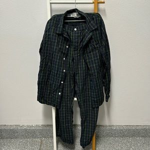 Men’s Sleepy Jones Tartan plaid pajama set Large